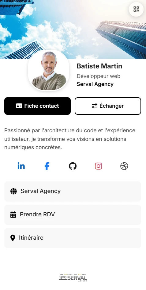 Exemple de carte de visite digitale