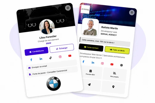 Exemples de cartes personnalisables